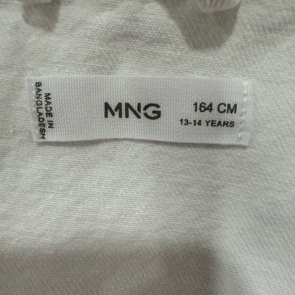 MNG Kids Girls White Denim Jacket 13–14 Years 164cm - Picture 4 of 8